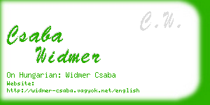 csaba widmer business card